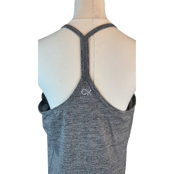 NWT Calvin Klein Medium Performance Heather Gray Racerback Athletic Dress - Picture 11 of 16